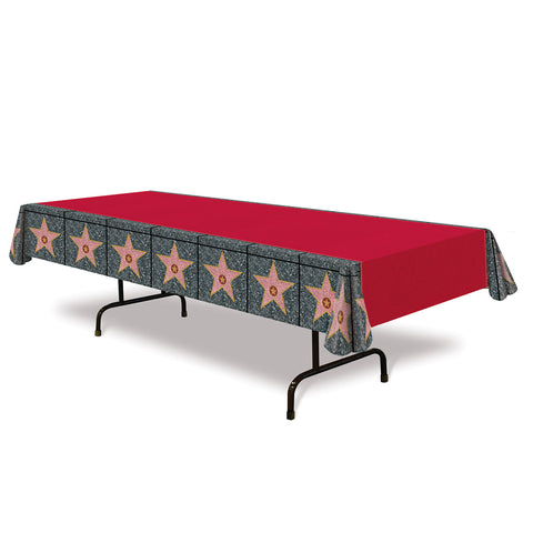 Red Carpet  Star  Tablecover, Size 54" x 108"
