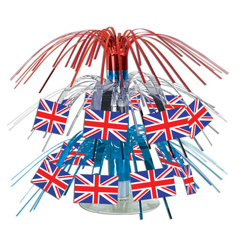 British Flag Mini Cascade Centerpiece, Size 7½"