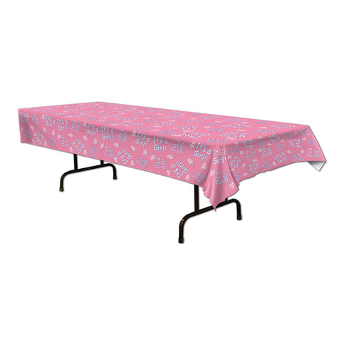 It's A Girl! Tablecover, Size 54" x 108"