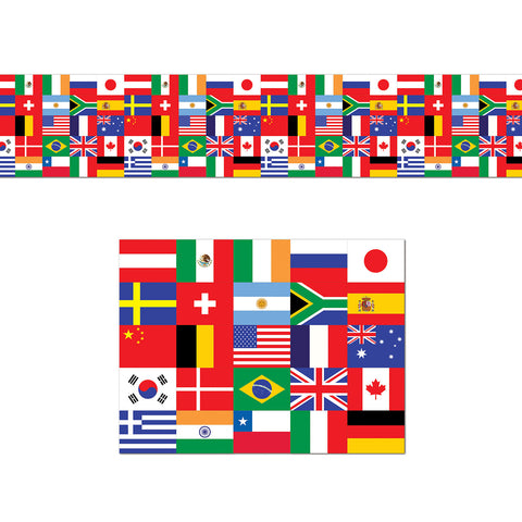 Int'l Flag Poly Decorating  Material, Size 18" x 25'
