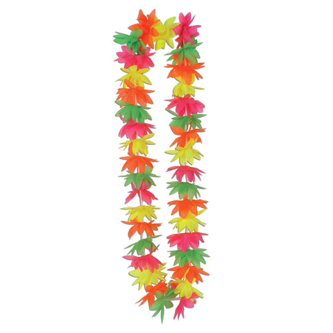 Silk 'N Petals Neon Lotus Lei, Size 44"