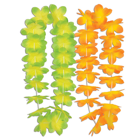 Silk 'N Petals Kiwi Mango Leis Hawaiano, Size 34"