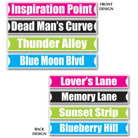 Rock & Roll Street Sign Recortes, Size 4" x 24"