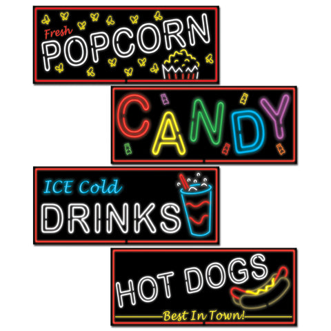 Neon Food Sign Recortes, Size 19½"