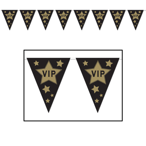 VIP Pennant Banner, Size 11" x 12'