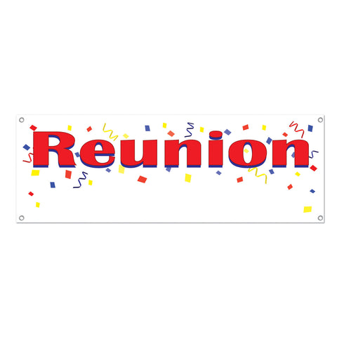 Reunion Sign Banner, Size 5' x 21"