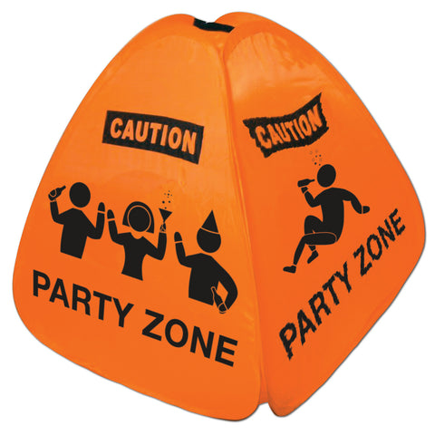Party Zone Collapsible Floor Sign, Size 15"