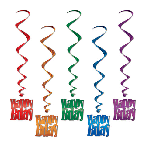 Happy Birthday Whirls, Size 33"