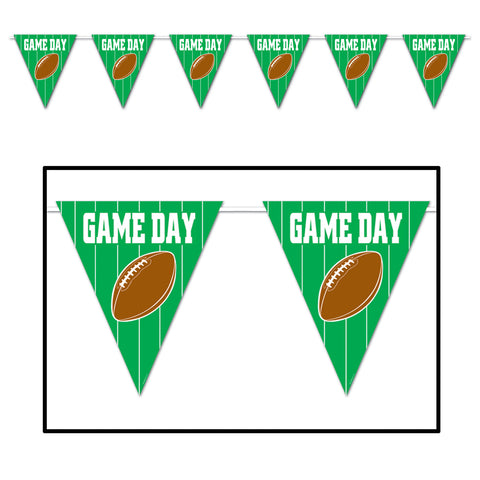 Game Day Football Giant Pennant Banner, Size 23" x 12'