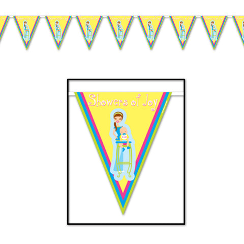 Showers Of Joy Pennant Banner, Size 11" x 12'