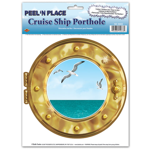 Cruise Ship Porthole Peel 'N Place, Size 12" x 15" Sh