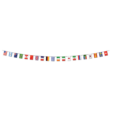 International Flag Pennant Banner, Size 12" x 23'