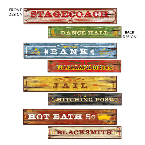 Western Sign Recortes, Size 4" x 24"