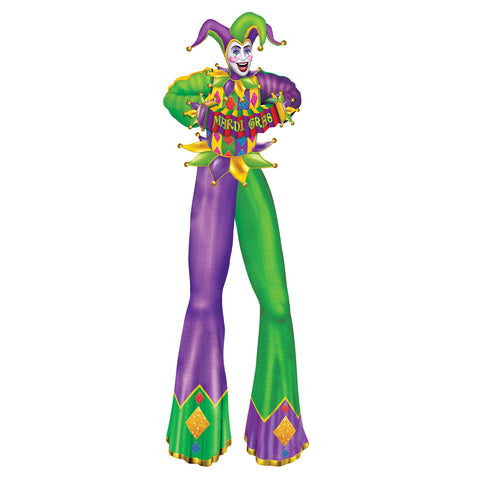 Jointed Mardi Gras Figure, Size 6'