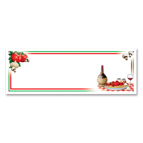 Italian Night Sign Banner, Size 5' x 21"