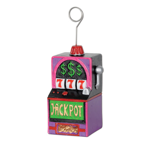 Slot Machine Photo/Balloon Holder, Size 6 Oz