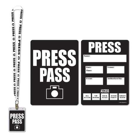 Press Party Pass, Size 25"