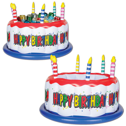 Inflatable Birthday Cake Cooler, Size 24"W x 16"H