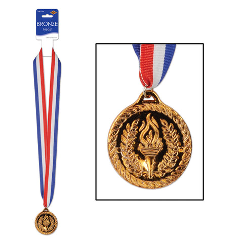 Bronze Medal w/Ribbon, Size 30" w/2" Medal