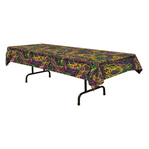 Mardi Gras Collares Tablecover, Size 54" x 108"