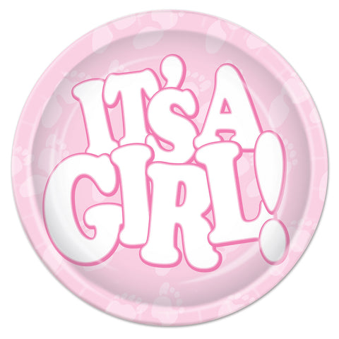 It's A Girl! Plates, Size 9"