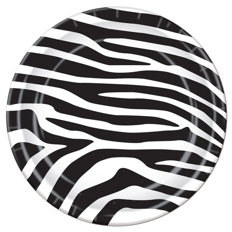 Zebra Print Plates, Size 7"
