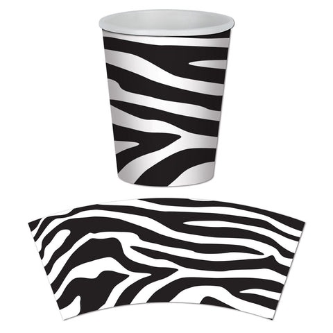 Zebra Print Beverage Cups, Size 9 Oz