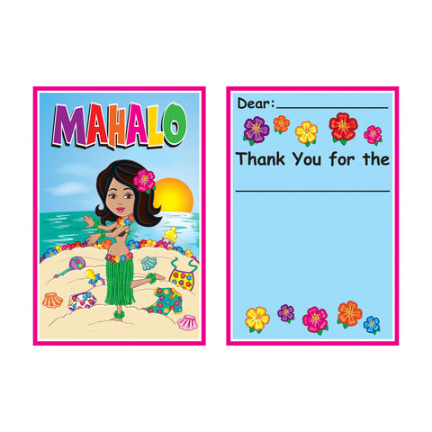 Hula Baby Thank You Notes, Size 4" x 5½"