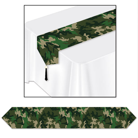 Printed Camo Table Runner, Size 11" x 6'
