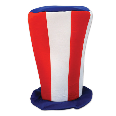 Patriotic Plush Tall Top Hat, Size 16"