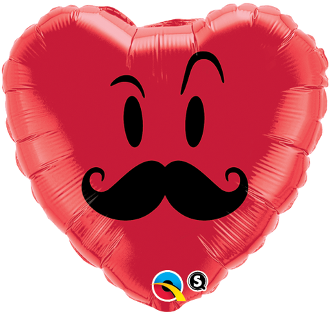 18" Corazon Rojo, Mr. Mustache, Bigote