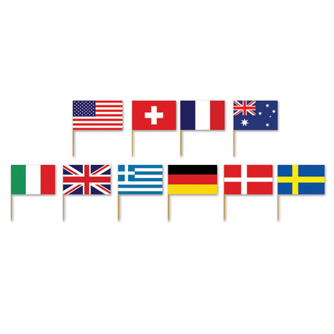 International Flag Picks, Size 2½"