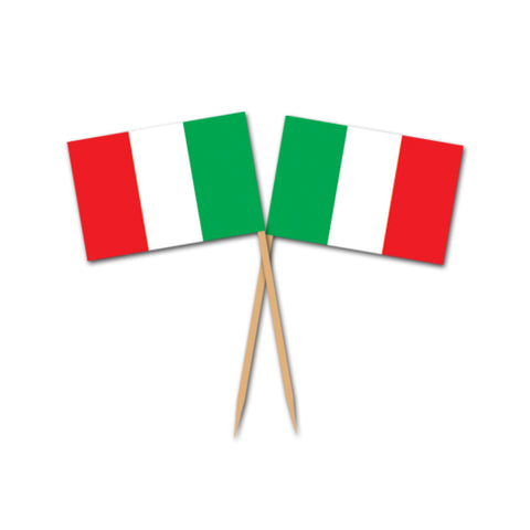 Italian Flag Picks, Size 2½"