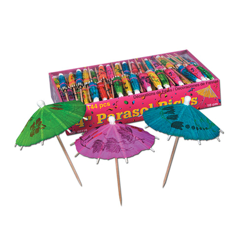 Boxed Party Parasol Picks, Size 4"