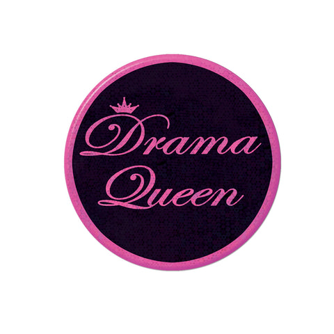 Drama Queen Button, Size 3½"