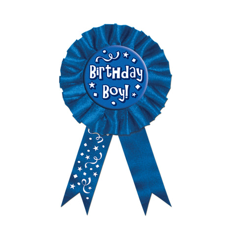 Birthday Boy! Award Ribbon, Size 3¾" x 6½"