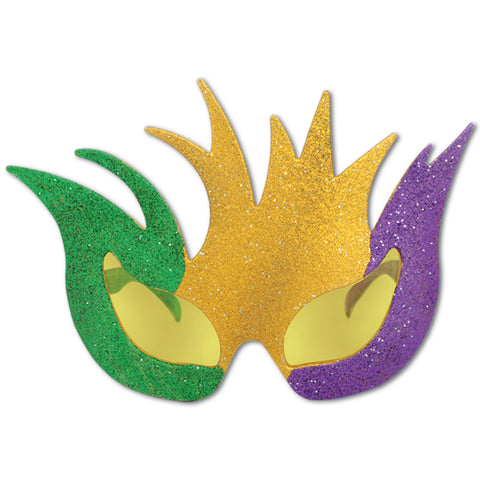 Glittered Mardi Gras Mask Fanci-Frames