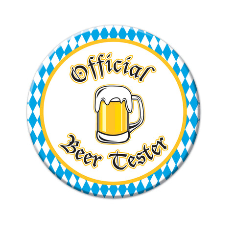 Official Beer Tester Button, Size 3½"