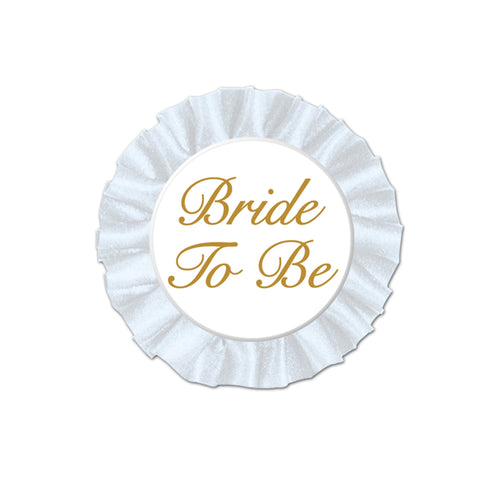 Bride To Be Satin Button, Size 3½"
