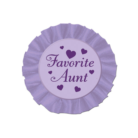 Favorite Aunt Satin Button, Size 3½"