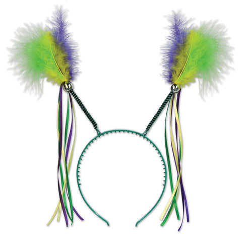 Feathers & Cinta de Premio Mardi Gras Boppers