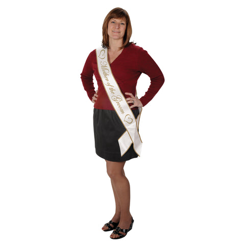Mother Of The Groom Satin Sash, Size 33" x 4"