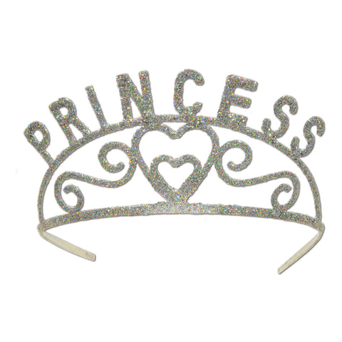 Glittered Metal Princess Tiara
