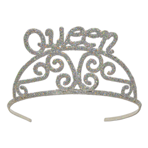 Glittered Metal Queen Tiara