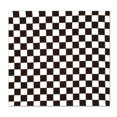 Checkered Bandana, Size 22" x 22"