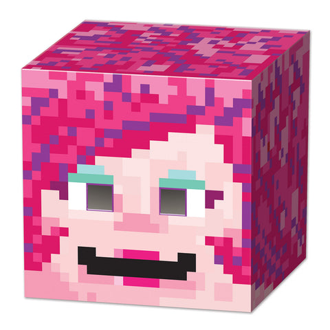Gamer Girl 8-Bit Box Head, Size 9" x 9"