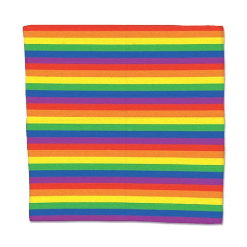 Rainbow Bandana, Size 22" x 22"