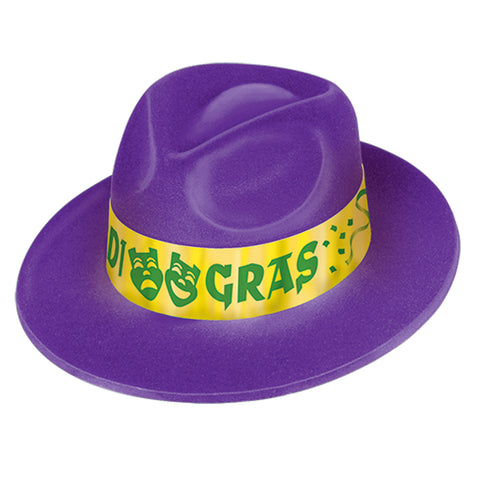 Mardi Gras Velour Fedora