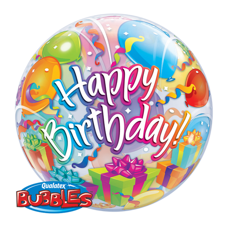 22" Burbuja, Happy Birthday, Sorpresa de Regalos