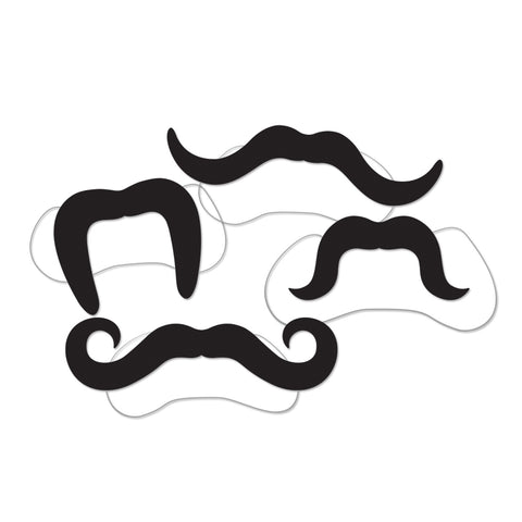 Printed Villain Moustaches, Size Asstd